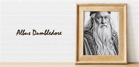albus dumbledore character portrait harry potter series