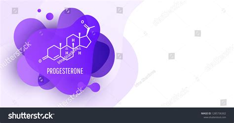 Progesterone Female Sex Hormone Molecule Isolated Stock Vector Royalty Free