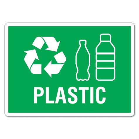 plastic waste bin sign  signmaker