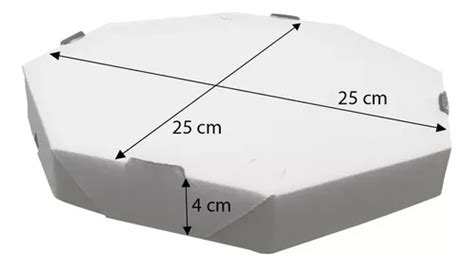 Embalagem Pizza Oitavada Salgado Doce 25cm Montável 25 Und MercadoLivre