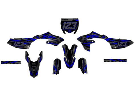 yamaha  yz deco kit blue claw motorcycle deco kit shop