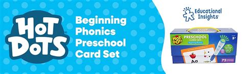 Educational Insights Hot Dots Beginning Phonics Set Preschool And