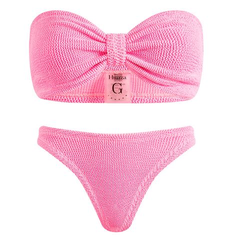 Hunza G Tina Bandeau Bikini Bubblegum END KR