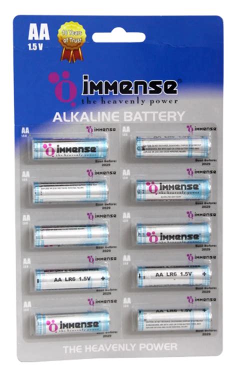 immense lr aa  alkaline battery  medical device  rs piece