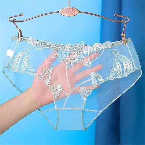 Culotte Slip Transparent Sexy Pour Femmes Lingerie Charmante Et Chaude Rose Blanc