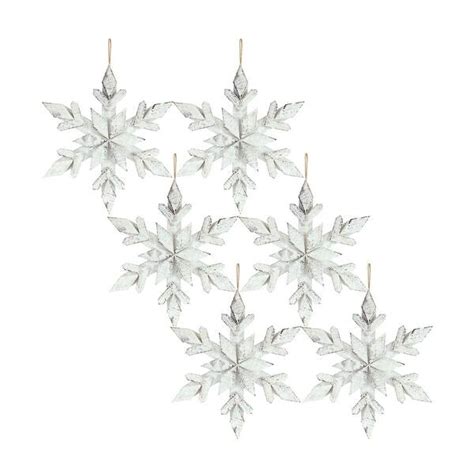 Wood Snowflake Ornament Set Of 6 Bed Bath And Beyond 37591080