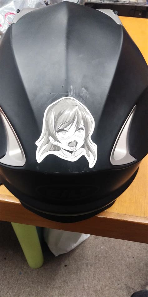The Back Of My Motorcycle Helmet R Hentai