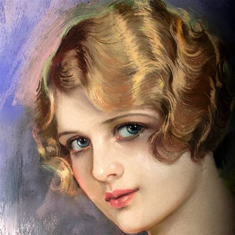 Earl Christy Flapper With Bobbed Hair At 1stdibs Earl Christy