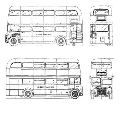Aec Routemaster London Bus Blueprint Download Free Blueprint For 3d