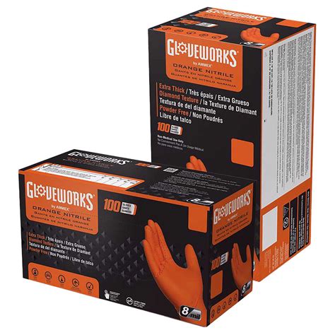 Gloveworks Hd Orange Nitrile Industrial Disposable Gloves Sales Shop