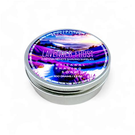 Captain Nemos Lavender Frost Menthol Lavender Shaving Soap 100g