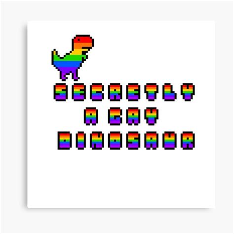 Gay Pride Rainbow Dinosaur Canvas Prints Redbubble