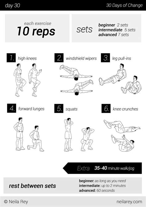 30 Day Calisthenicscardio Exercise