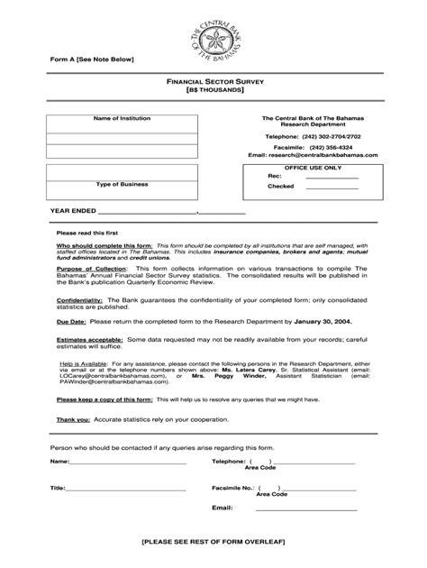 Fillable Online Financial Sector Survey Cover ADOC Fax Email Print