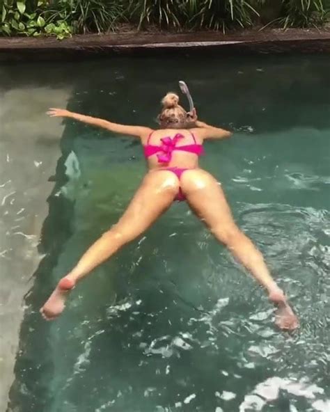 Violet Benson Floating In Thong Bikini Xhamster