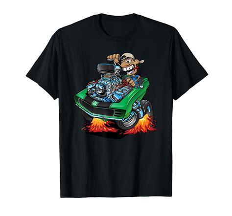 Classic Sixties Muscle Car Funny Dragster Hot Rod Cartoon T Shirt Walmart