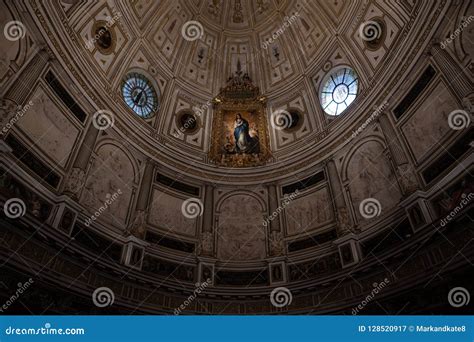 Seville Cathedral Interior Ceiling Spain Editorial Photography - Image of landmark, attraction ...