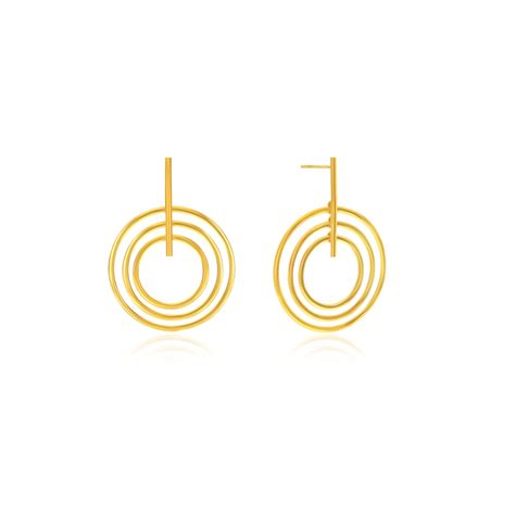 Poetic Cadence Gold Drop Earrings
