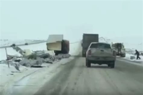 Casper Mayor Captures Video Of Wrecked Tractor Trailers On I 80 In