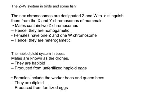 Chromosomal Theory Of Heredity Genetics Of A Sex Ppt