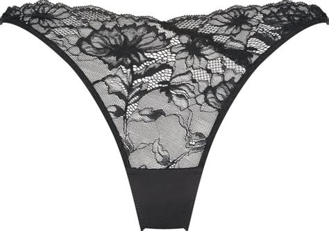 Hunkemöller Dames Lingerie String Stormi Zwart maat XS bol