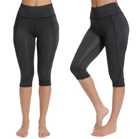High Waist Calf Length Yoga Pants With Pockets Etsy