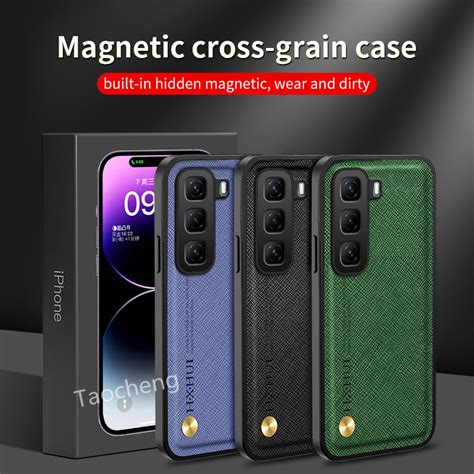 Casing For Infinix Hot 50 Pro Plus Hot50Pro 4G 5G 2024 Luxury Leather Simple Fashion Phone