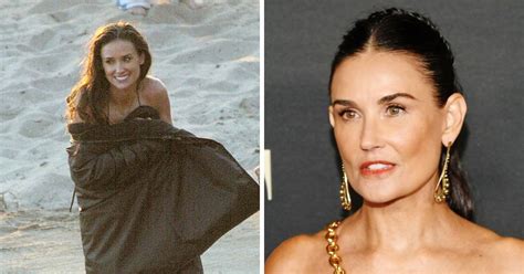 Mit Jahren Dreht Demi Moore Im Blauen Bikini Richtig Auf