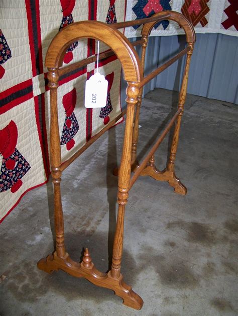 Lot Wooden Quilt Rack