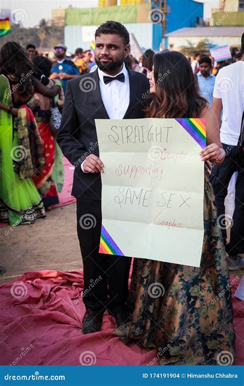 Mumbai India FEB Hundreds Of Members Of The Gay Community Take Part In The Mumbai