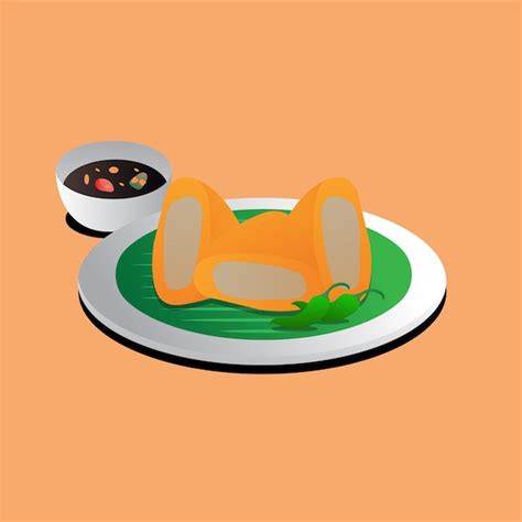 Premium Vector Tahu Bakso Illustration Indonesian Food