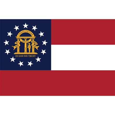 Georgia State Flag Volunteer Flag Company
