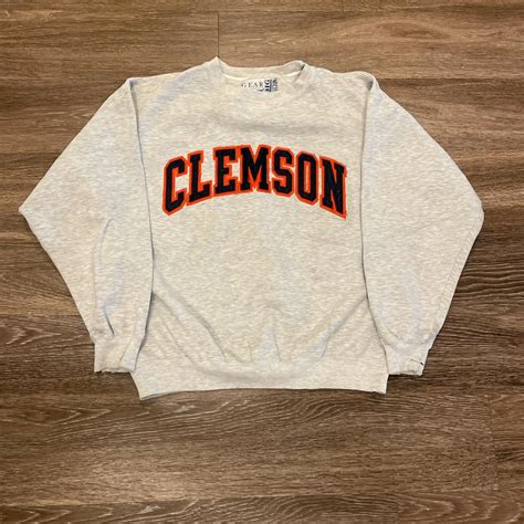 Vintage Clemson crewneck, size S fits like M. Great... - Depop