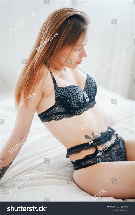 Girl Underwear Beautiful Black Lingerie Lying Stock Photo Shutterstock