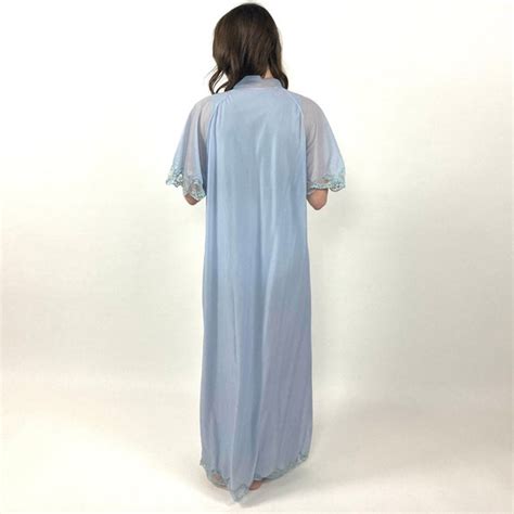 70s Blue Lace Lingerie Slip Dress Sexy Green Grecian Gem