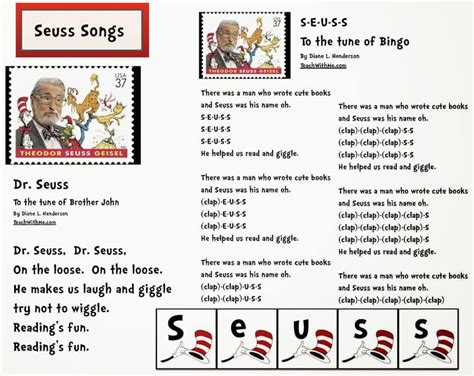Dr Seuss Activities Songs For Seuss Classroom Freebies