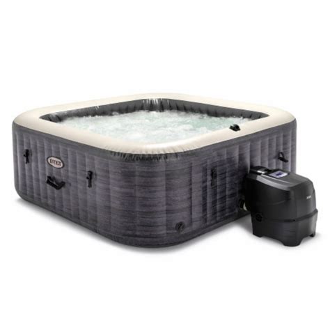 Intex Purespa Plus Greystone Person Inflatable Square Hot Tub W Airjets Piece Ralphs