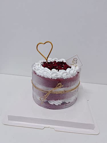 6 Red Velvet Petal Naked Cake Dessert Plan