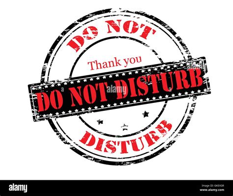 Do Not Disturb Stock Vector Image And Art Alamy