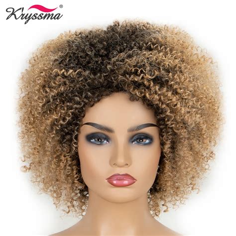 Kryssma Synthetic Lace Front Wig Honey Blonde Dark Brown Roots Ombre