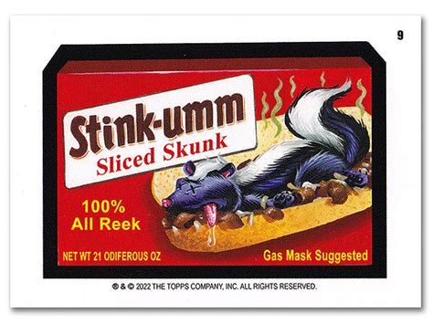 Wacky Packages Monthly Series 2022 Sticker 9 Stink Umm