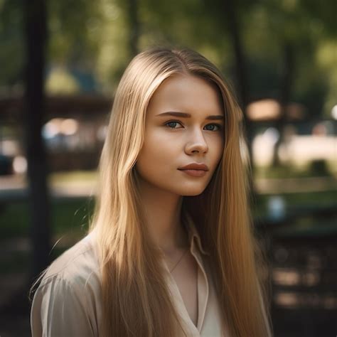 Premium AI Image Enchanting Affinity A Cinematic Portrait Of A Beautiful Blonde With Elegance