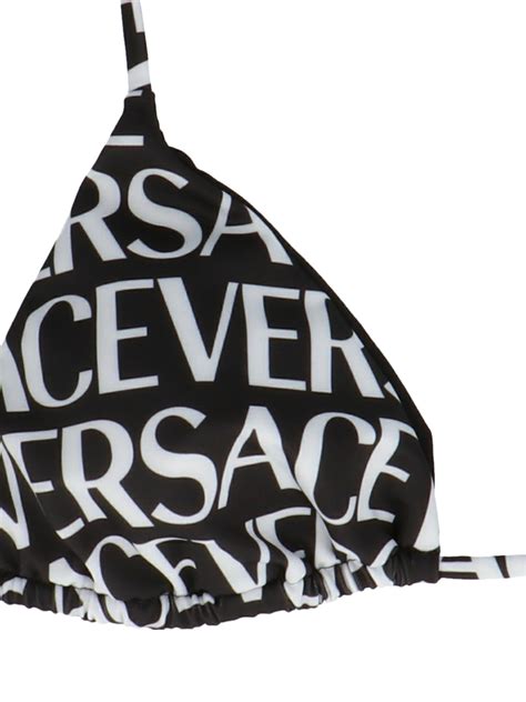 Bikinis Versace All Over Logo Bikini Top 10014061A054605B040