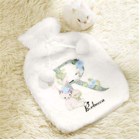 Personalized Hot Water Bottle Bag With Cute Cover For Kid Bed Warmer Period Cramp Heating Pad