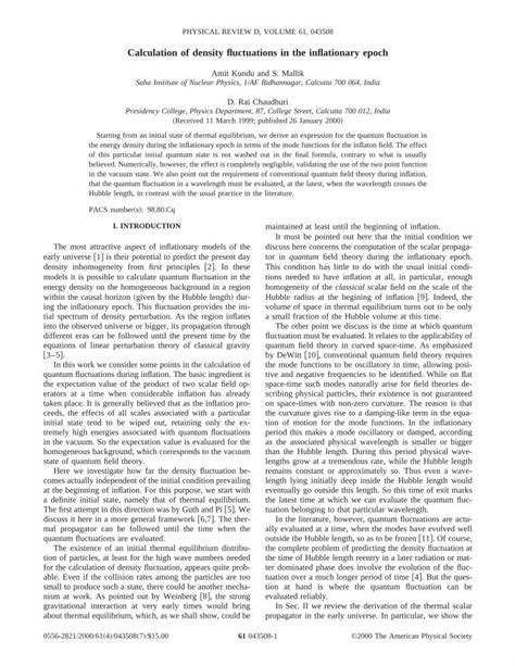 PDF Calculation Of Density Fluctuations In The Inflationary Epoch