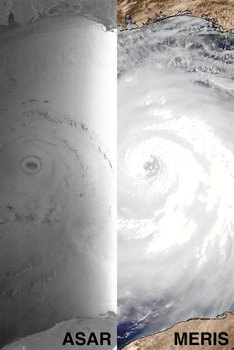ESA - Envisat sees whirling Hurricane Katrina from ocean waves to cloud