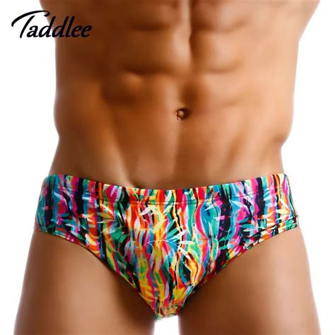 Taddlee Brand Sexy Men Swimwear Swimsuits Swim Briefs Bikini Pad Inside Enhance Frontal Pocket