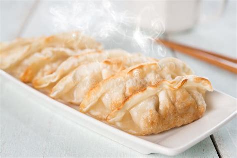 Fried Dumplings Chinese Style Stock Photo Image Of Dinner Panfried