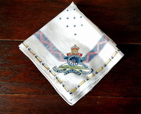 Military Handkerchief British Army Hankie Royal Artillery Etsy Uk