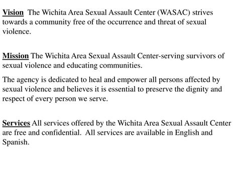 Ppt Wichita Area Sexual Assault Center Powerpoint Presentation Free Download Id 5340594